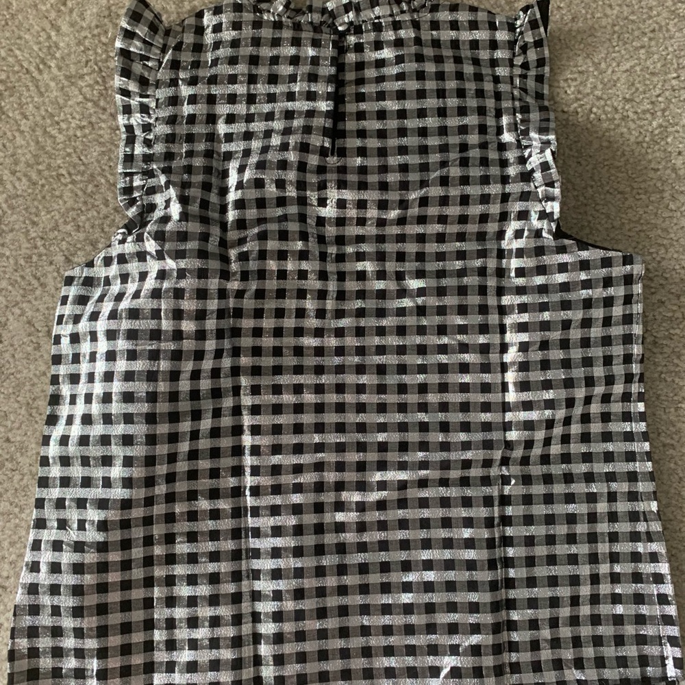 BRAND NEW NWT J Crew metallic blouse - Picture 2 of 3